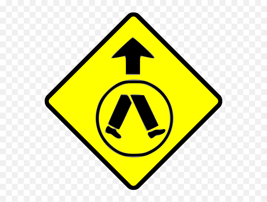 Httpsfreesvgorgwooden - Stampvectorillustration 05 2014 Pedestrian Crossing Is Ahead Emoji,Slippery Man Emoticon For Caution Sign