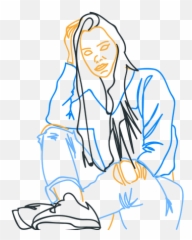 Emma - Sitting Emoji,Emotions Drawing Study