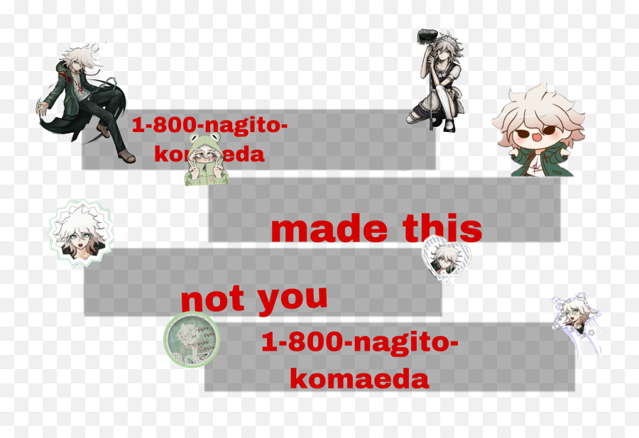 Bu - Fictional Character Emoji,Nagito Komaeda Emojis