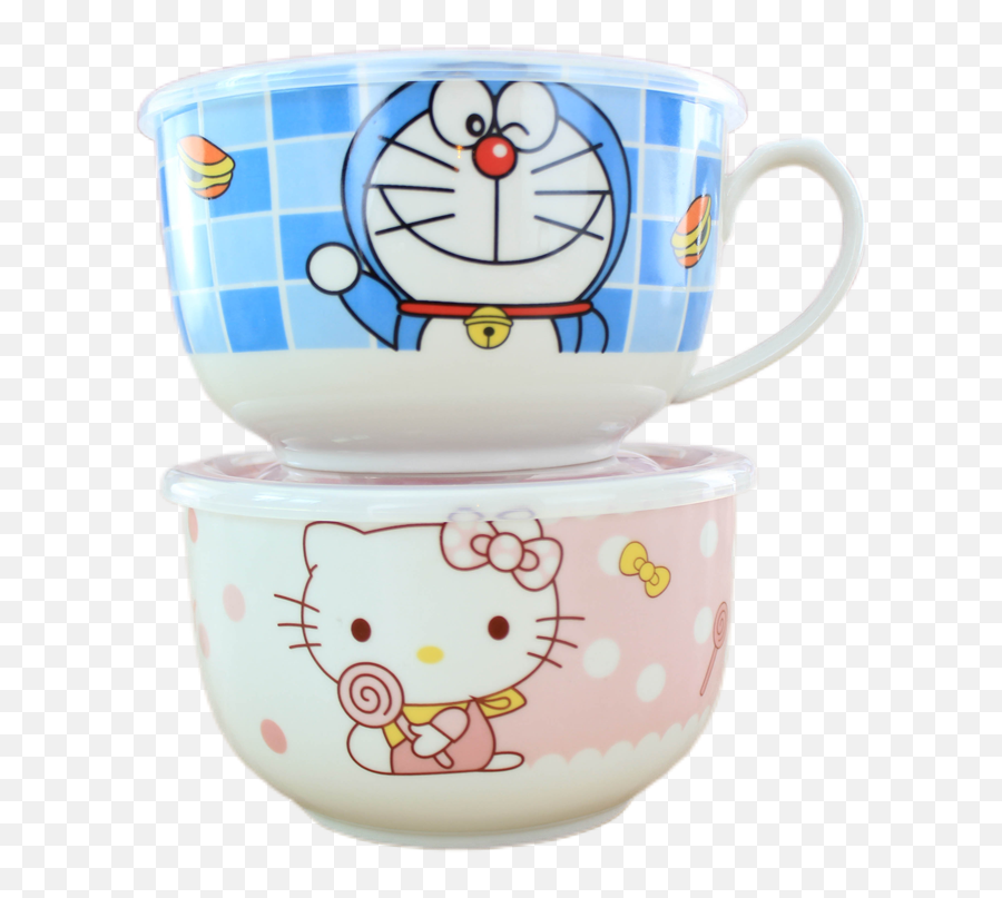 Japanese - Style Hello Kitty Oversized Soup Bowl Cartoon Fresh Serveware Emoji,Soup Bowl Emoji