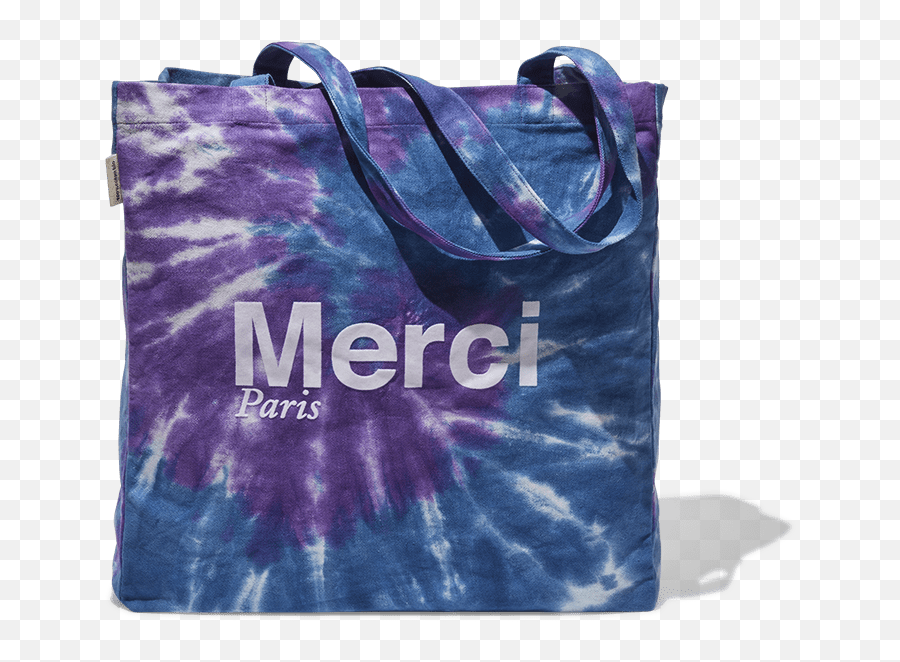 Purle Tie And Dye Tote Bag - Tote Bag Merci Paris Tie Dye Emoji,What Emotions Tell Us About Time Droit Violet