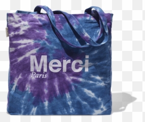 Purle Tie And Dye Tote Bag - Tote Bag Merci Paris Tie Dye Emoji,What Emotions Tell Us About Time Droit Violet