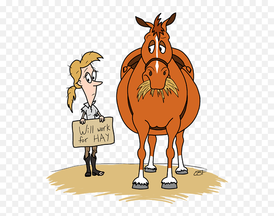 Funny Fat Cartoon Horse Woman Will Work - Funny Fat Cartoon Horse Woman Will Work Emoji,Animated Super Horse Emoticon