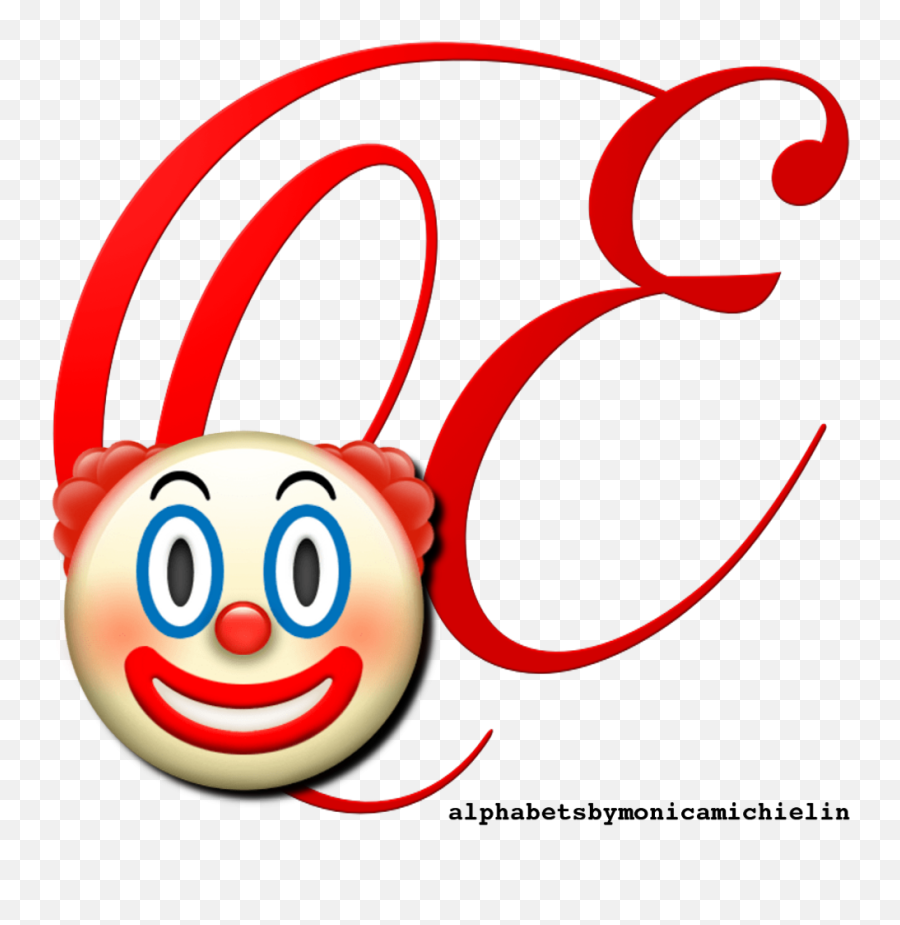 Clown Emoticon Emoji Alphabet Png - Clown Emoji Png,:e Emoticon