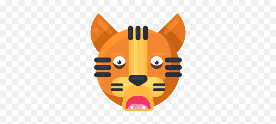 Best Premium Tiger Winking Expression - Illustration Emoji,What's With The Animal Emoticon Selfies