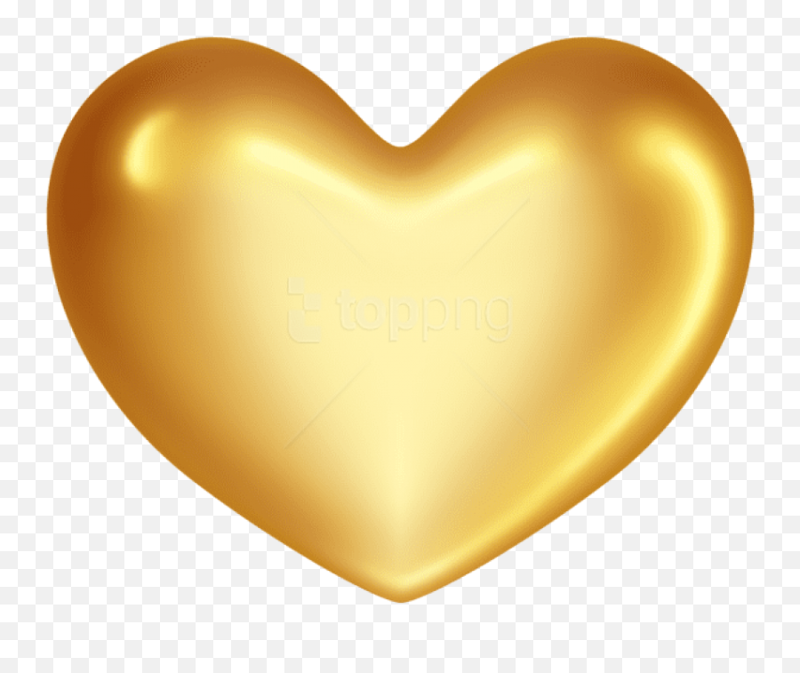 Free Png Gold Heart Png Png - Transparent Background Gold Heart Clipart Emoji,Yellow Heart Emoji