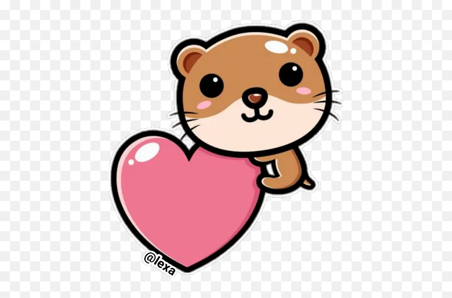 Sticker Maker - My Heart Nutria Con Corazon Emoji,Heart Emoticon Clear Background Twitch