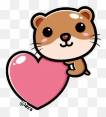 Sticker Maker - My Heart Nutria Con Corazon Emoji,Heart Emoticon Clear Background Twitch