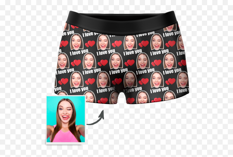 Black Friday Sale 2020 Face Boxer Shorts Myfaceunderwear - Boxershorts Mit Foto Bedrucken Emoji,Panties Emoji