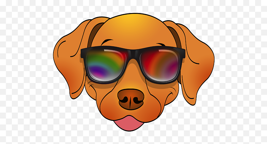 Cool Dog With Sunglasses Summer Cartoon Carry - All Pouch For Emoji,Sunglasses Going Down Emoji