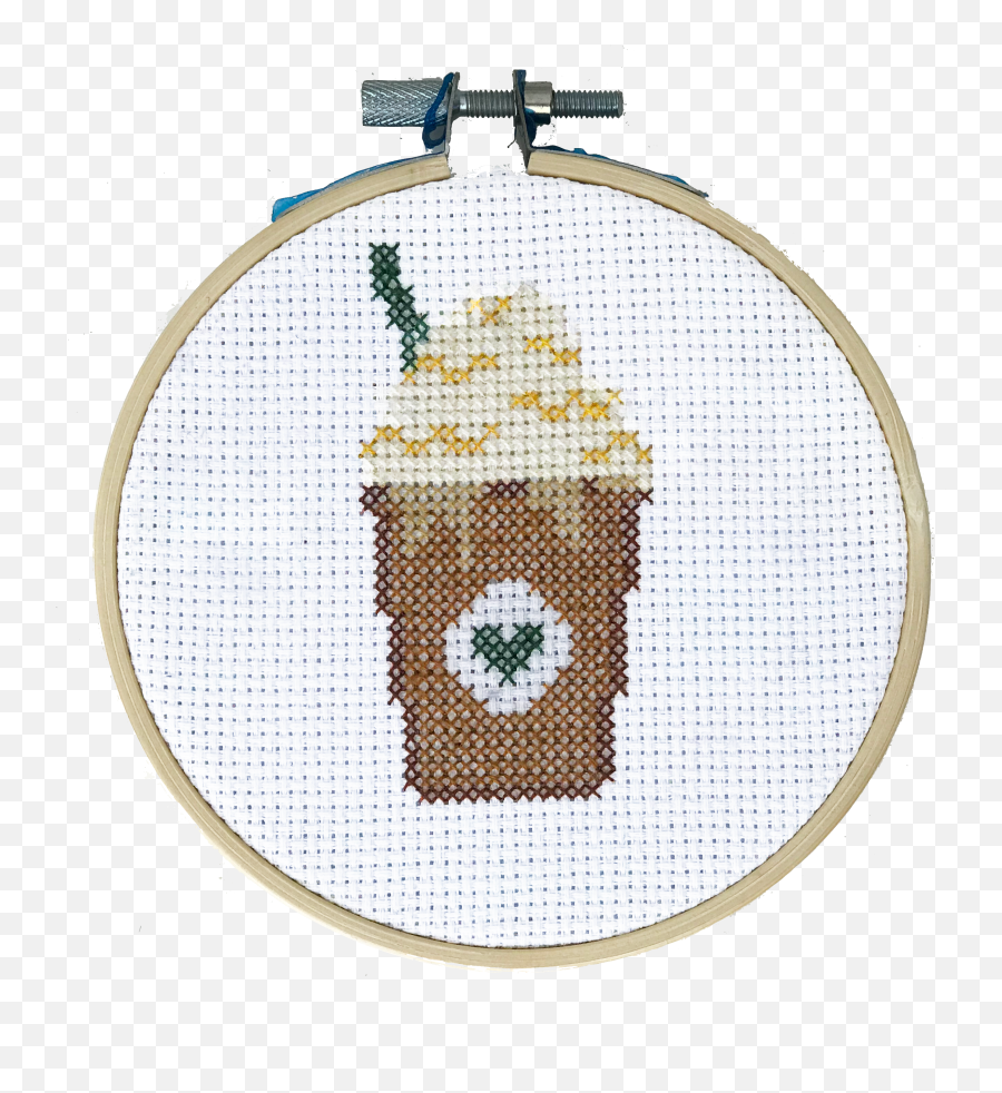 Starbucks Frappucino - Diy Cross Stitch Kit Diy Cross Starbucks Cross Stitch Pattern Emoji,Emoji Level 135