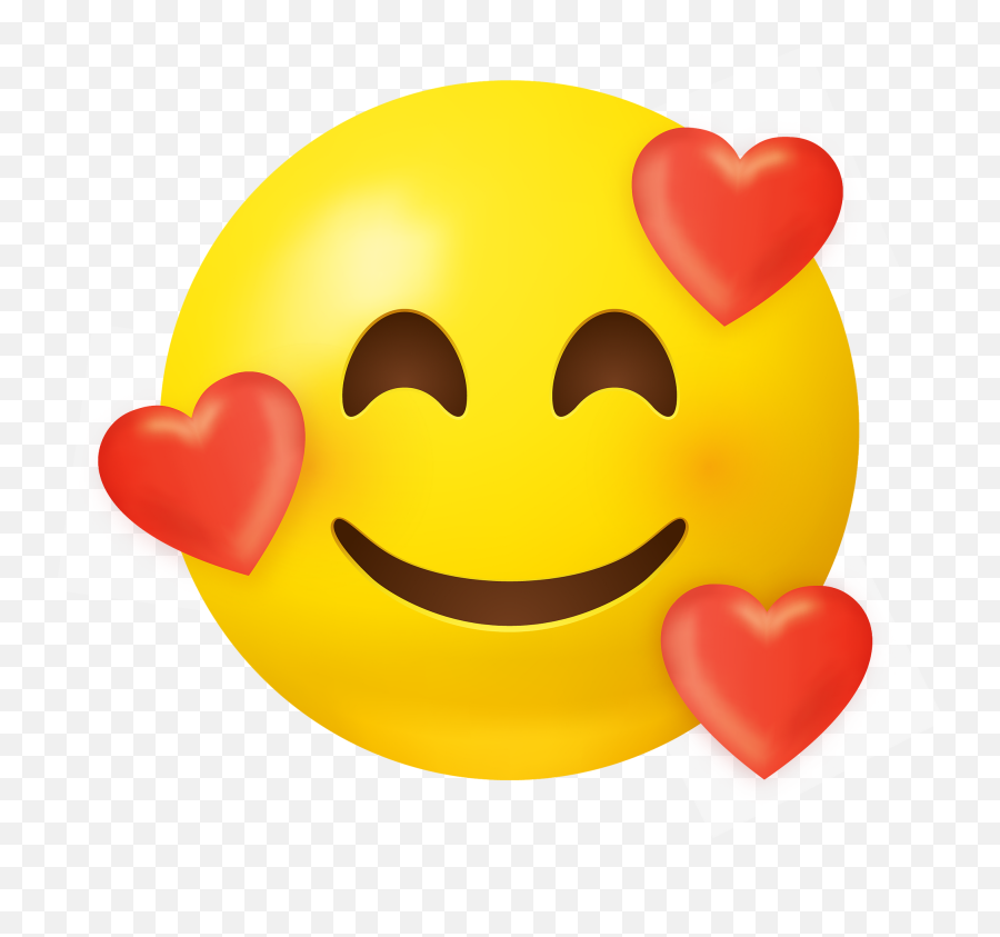 Emoji cdn. Смайлик с тремя сердечками вокруг. 3д Emoji Heart. :Smiling_face_with_3_Hearts: эмодзи. Стикеры с 3д смайлами.