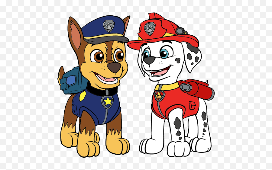 Paw Patrol Clip Art Cartoon Png 4 - Clipart Chase And Marshall Paw Patrol Emoji,Paw Patrol Emoji