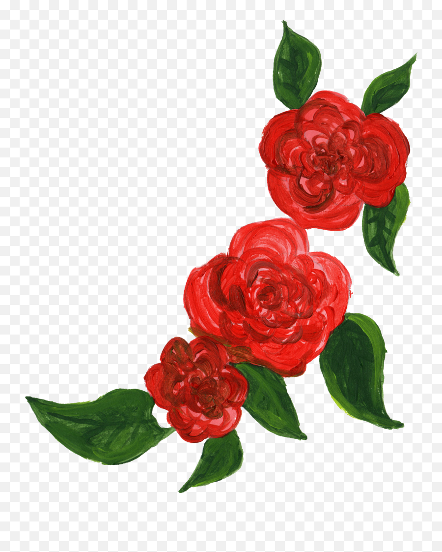 Flower Corner Transparent - Png Format Red Flowers Png Transparent Background Png Format Flower Png Emoji,Red Rose Emoji