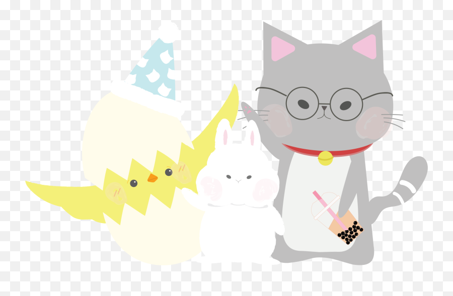 Line Stickers Daphne Lee - Happy Emoji,Cat Tail Emotions