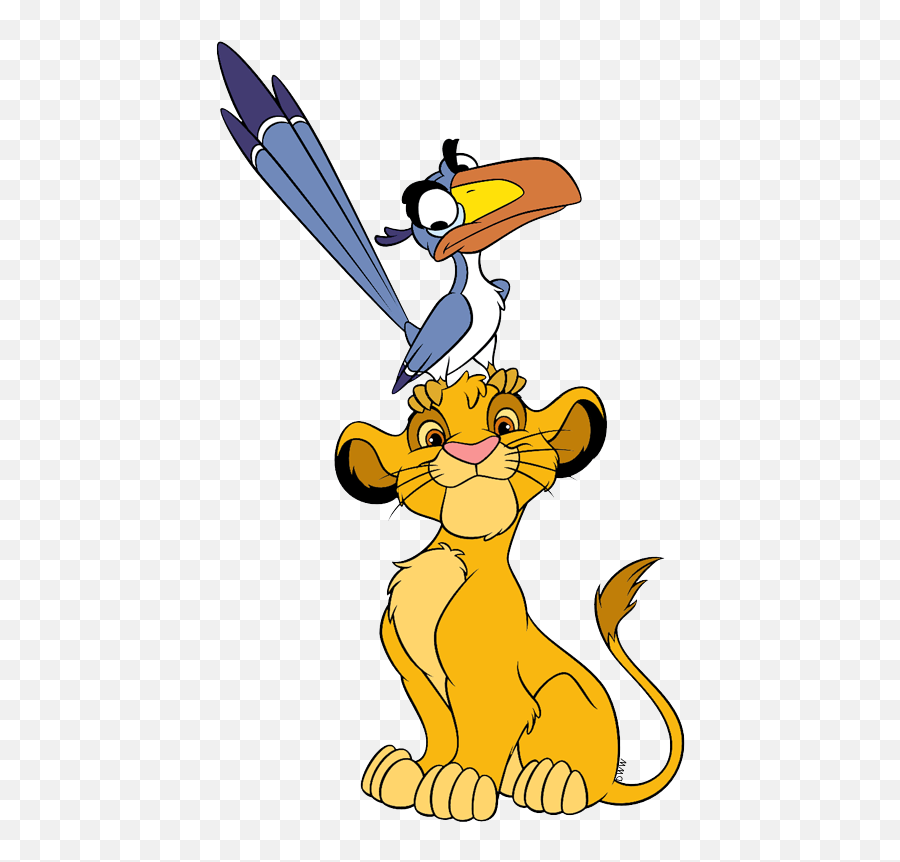 The Lion King Group Clip Art - Simba And Zazu Png Emoji,Lion King Rafiki Emotion