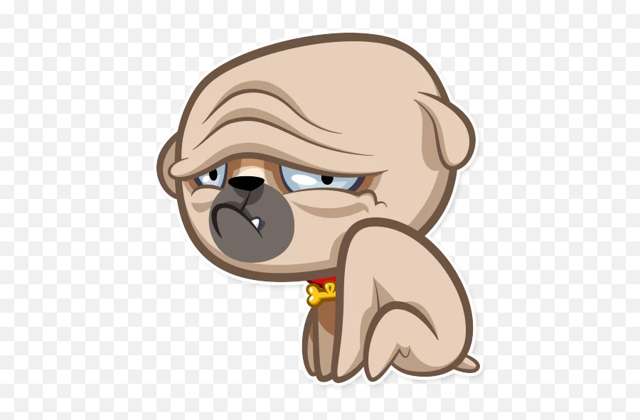 Zac The Pug Stickers For Telegram - Fictional Character Emoji,Pug Emoji Android