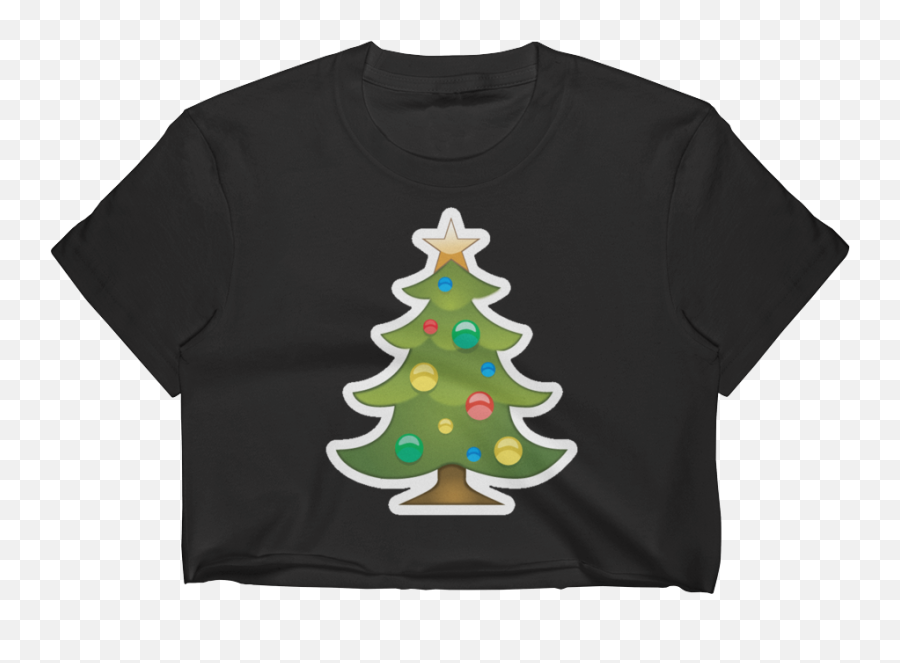 Download Hd Emoji Crop Top T Shirt - Christmas Day,Christmas Tree Emoji