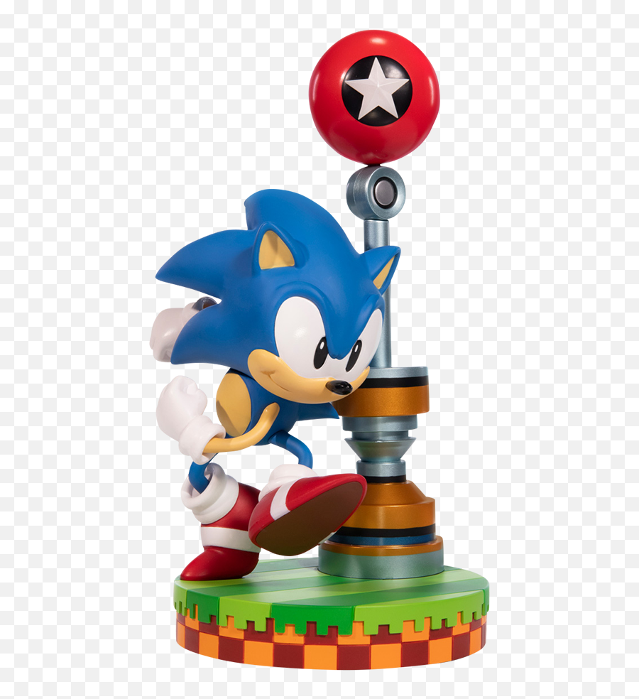 Sonic The Hedgehog Statue - Sonic Statue Emoji,Kid With No Emotion In Sonic Costume