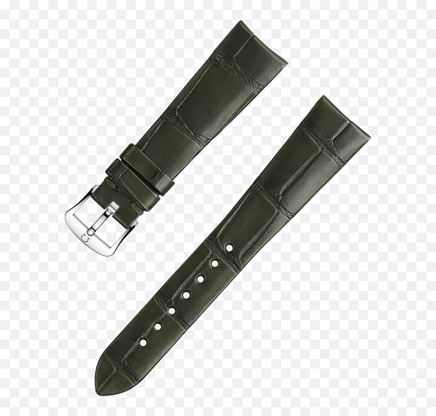 Dark Green Alligator Leather Strap With Pin Buckle Watch - Dark Grey Alligator Strap Emoji,Facebook Emoticons Alligator