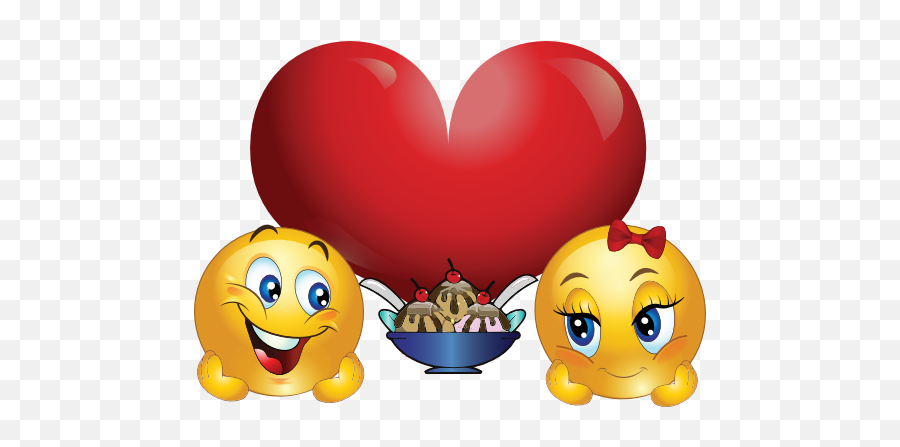 Ice Cream Lovers Smiley Emoticon - Emoji,Ice Cream Emoticons