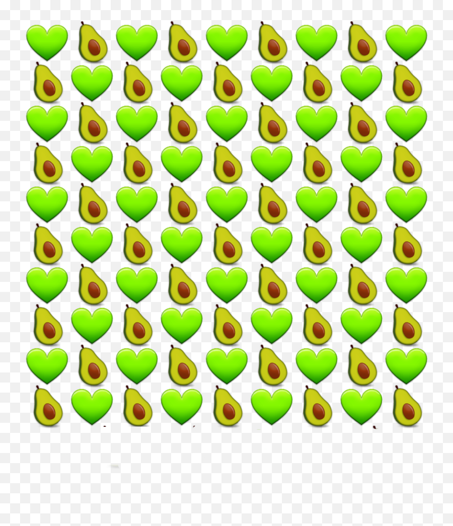 Green Heart Background Avocado Sticker - Vertical Emoji,Avocado Emoji Png