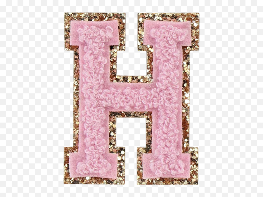 Flamingo Glitter Varsity Letter Patches - H Stoney Clover Patch Emoji,Emoji Backpacks With The Letter G