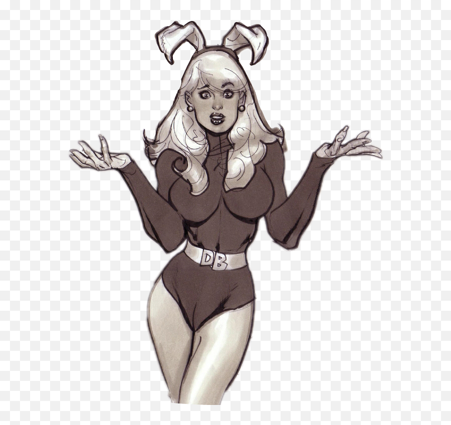 Ftebunnies Sexy Dumbbunny Sticker - Fictional Character Emoji,Sexy Emoji Costume