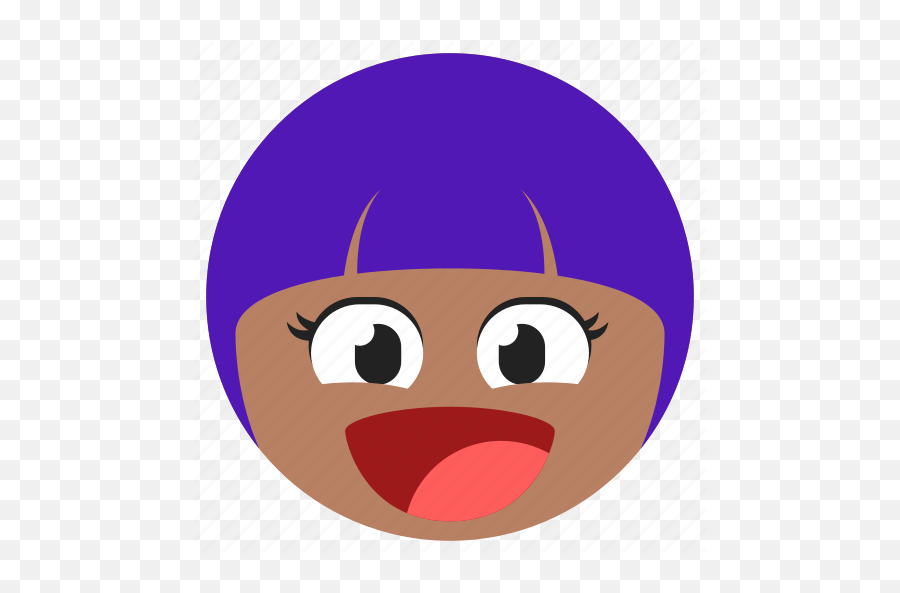 Girl Avatar Smile Happy Face Emotion Icon - Download On Emoji,Girl Avatar Emoticon