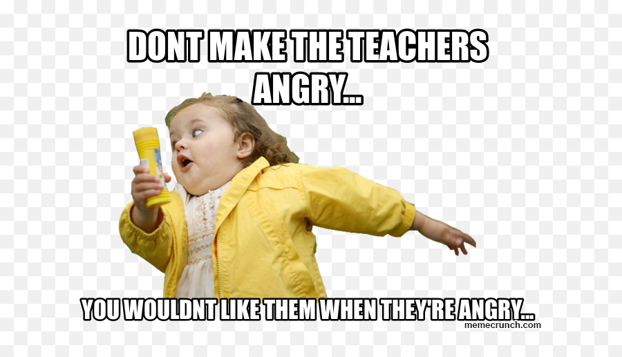 Download Hd Dont Make The Teachers Angry - Girl Meme Girl Meme Emoji,Angry Face Emoji Meme