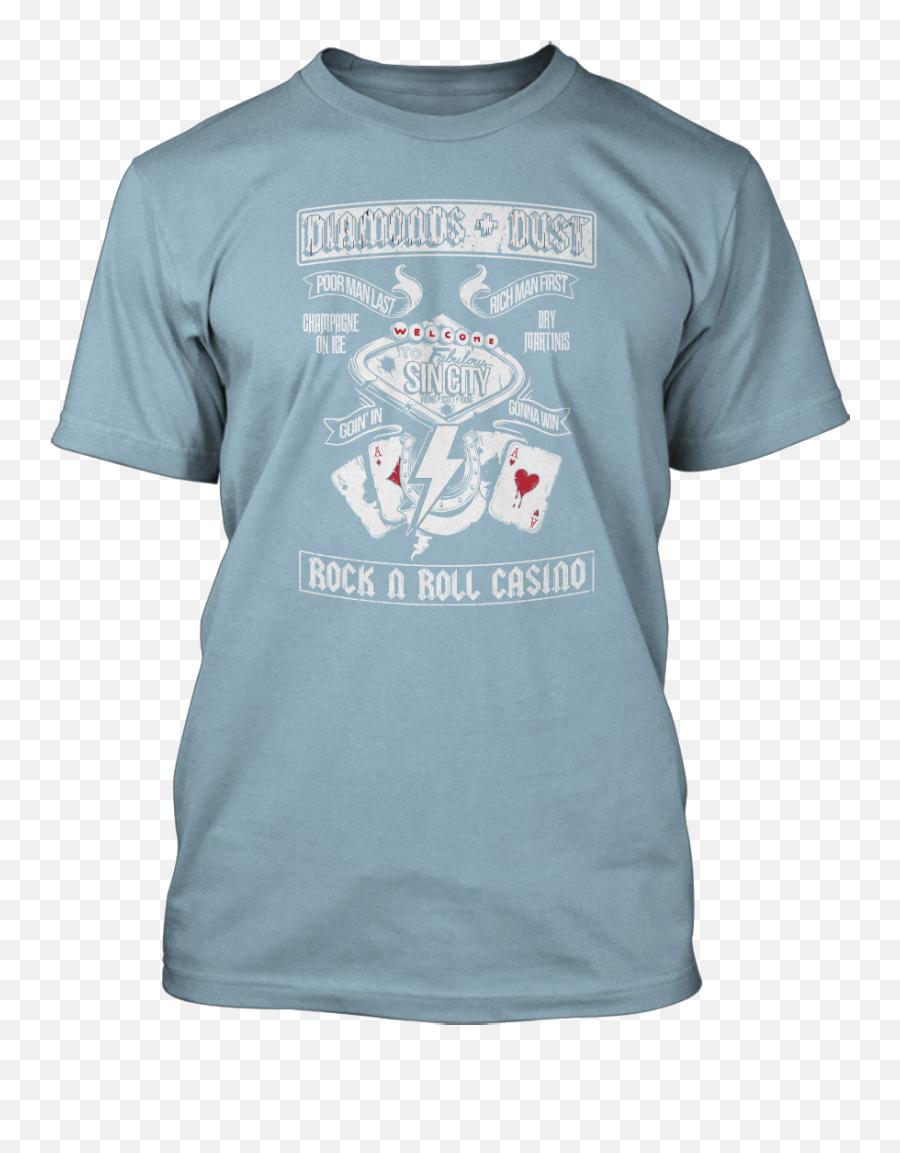 Acdc Inspired Sin City Rock N Roll Casino T - Shirt Emoji,Rock N Roll Text Emoticon