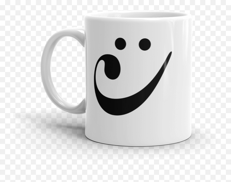 Happy Bass Clef Smiley Mug - Serveware Emoji,Coffee Cup Emoticon