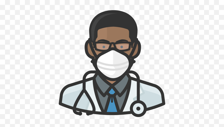 Doctor Black Male Coronavirus People Avatar Mask Free - Drawing Emoji,Doctor Who Emoticons