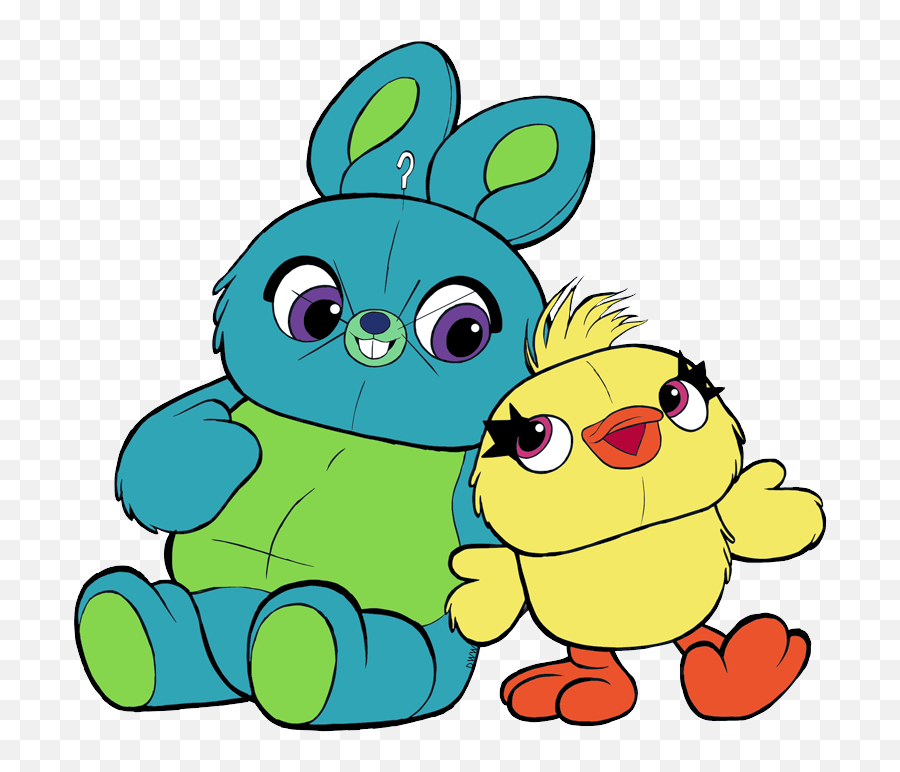 Clip Art Of Bunny And Ducky From Toy - Toy Story 4 Bunny Y Ducky Emoji,To Infinity And Beyond Emoji