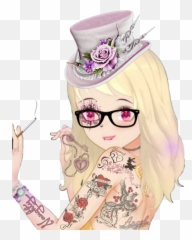 Tattoo Anime Sticker By Johannatrbsch - Costume Hat Emoji,Using Emojis Show You Tattoo
