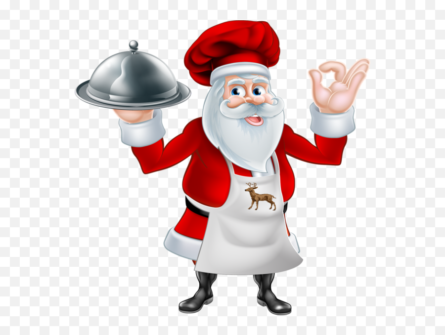 Christmas Cartoons - Santa Cooking Cartoon Emoji,Santa Emoji Page