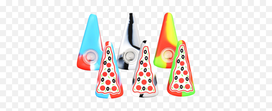 Pizza Slice Silicone Hand Pipe With - Dot Emoji,Pizza Slice Emoji