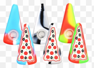 Pizza Slice Silicone Hand Pipe With - Dot Emoji,Pizza Slice Emoji