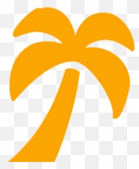 Orange Palm Tree 3 Icon - Free Orange Palm Tree Icons Transparent Palm Tree Yellow Emoji,Palm Tree Emoticons