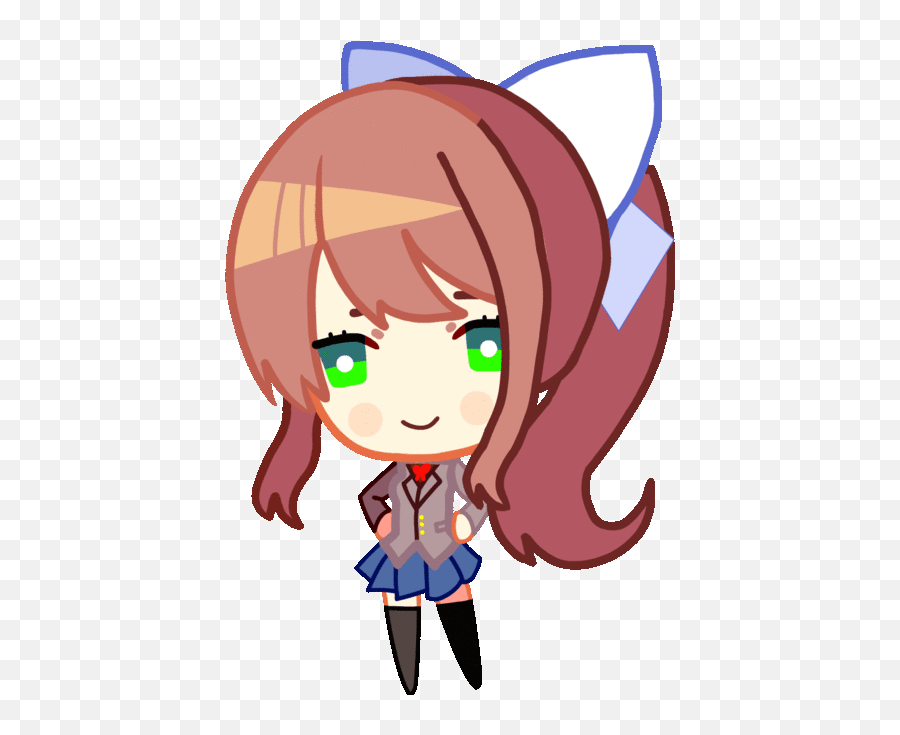 Chibi Monika - Reddit Post And Comment Search Socialgrep Emoji,Girl Chibi With Many Emotions