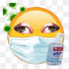 Corona Funny Emoji Handsanitizer Sticker By Aoliva,Funny Emoji