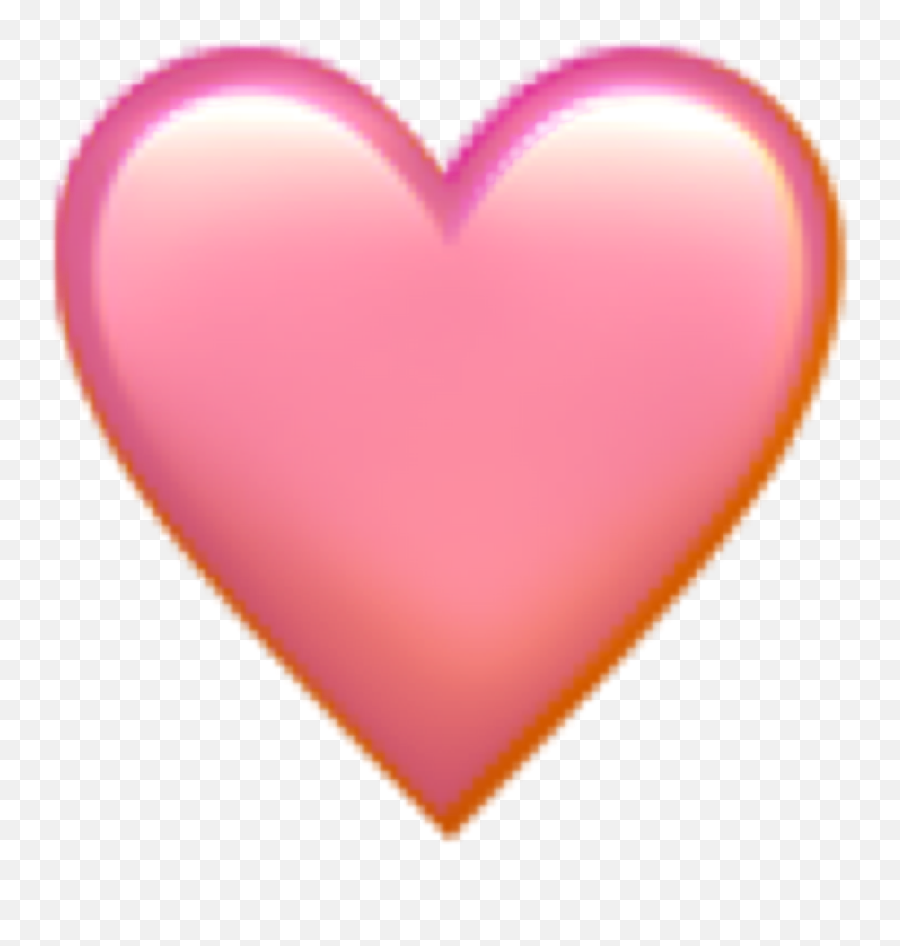 Heart Orange Pink Sticker By Dex Emoji,Pink Heart Emoji