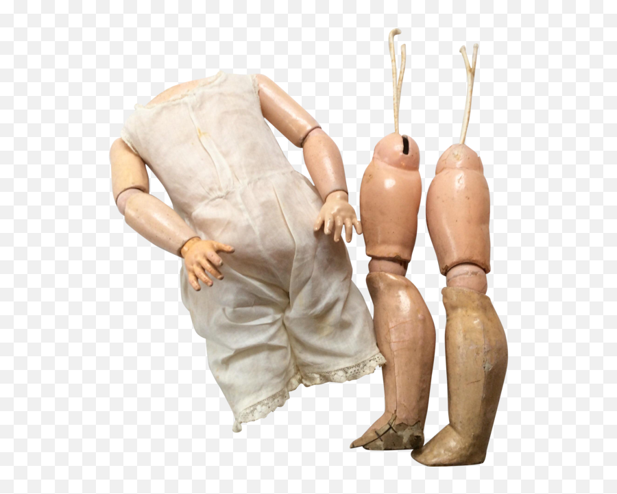 Doll Dollparts Vintage Broken Legs Sticker By Angel - Jointed Ball Doll Antique Emoji,Broken Foot Emoji