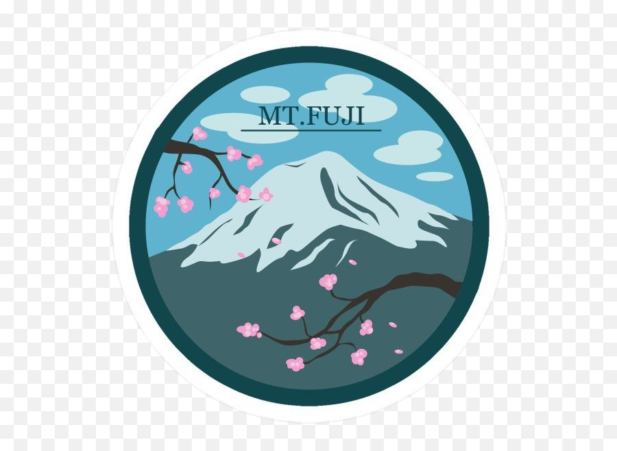 Montaña Mtfuji Japon Circulo Sticker By - Asia Sticker Emoji,Mt Fuji Emoji