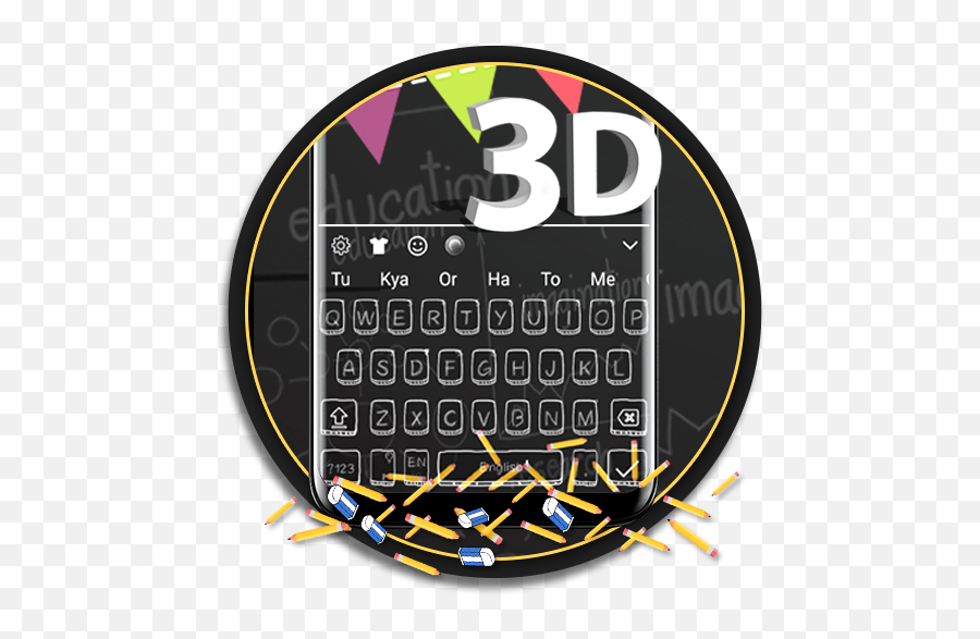Black Board Sketch Keyboard Theme - Dot Emoji,Owo 100 Emoji