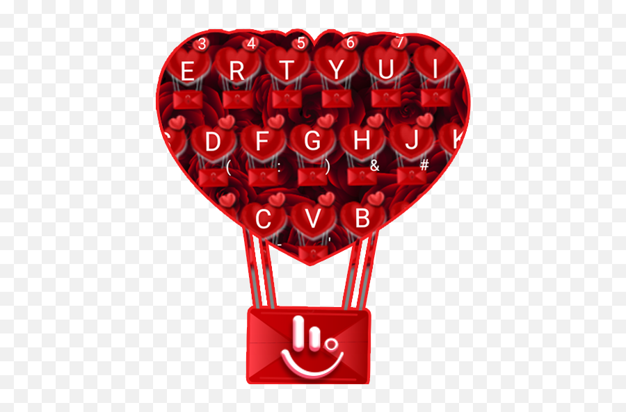 Romantic Red Rose Love Keyboard Theme Qu0026a Tips Tricks - Balloon Emoji,Touchpal Emoji Game