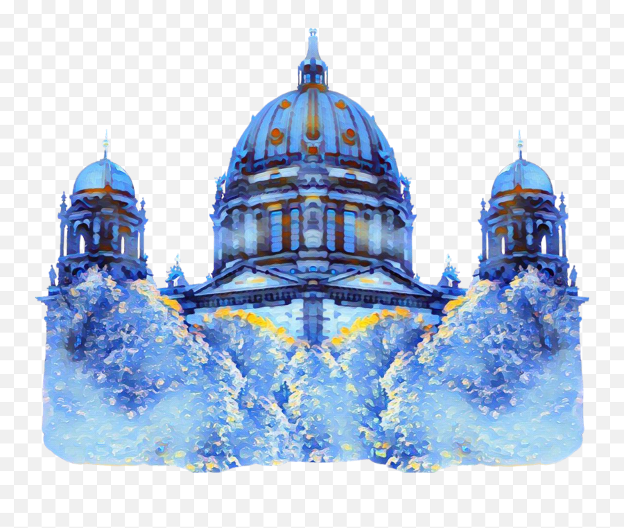 Blue Cathedral Sticker By - Dome Emoji,Cathedral Emoji