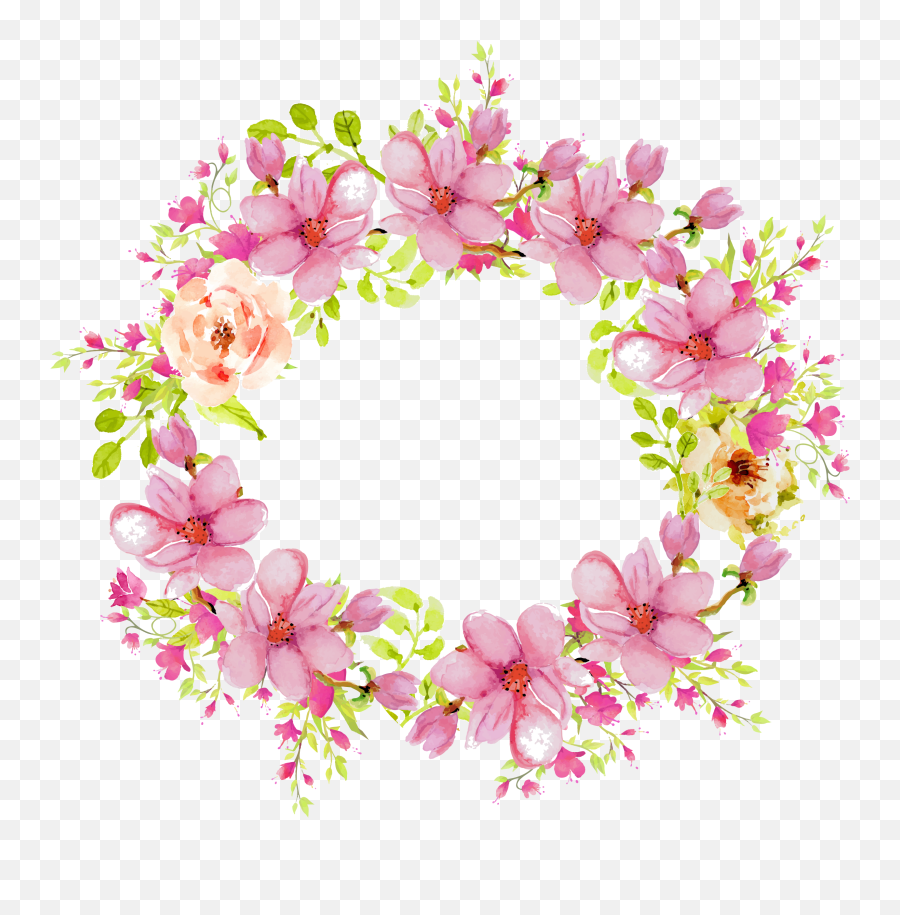 Download Pink Flower Painted Rose - Transparent Background Flower Ring Png Emoji,Japanese Emoticon Flower In Hair