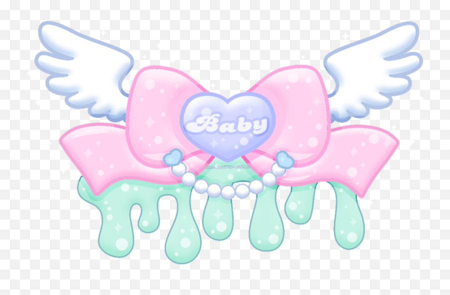 Cute Kawaii Heart Wings Transparent Cartoon - Jingfm Girly Emoji,Kawai Emoticon Blushing