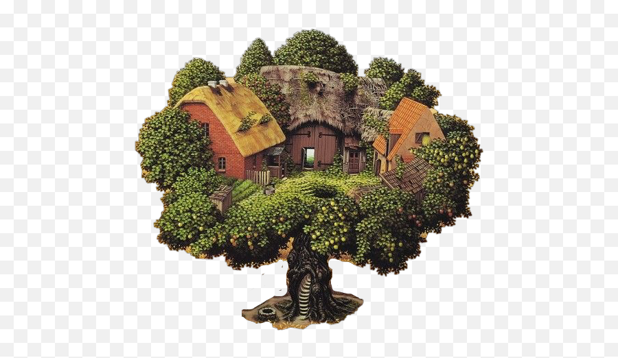 Hut Huts Treehouse Tree Sticker - Habitat Emoji,Tree House Emoji